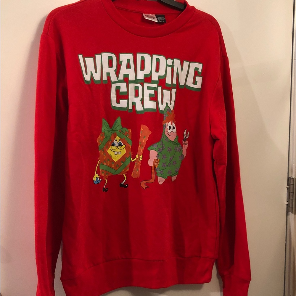 SpongeBob Squarepants Red 'Wrapping Crew' Graphic Crewneck
